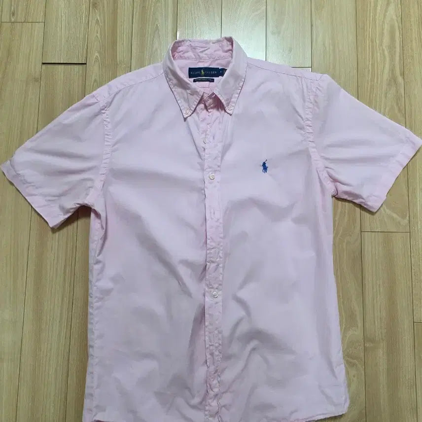 [BUNJANG] Polo Ralph Lauren Pink Short Sleeve Shirt M (100-103) / 폴로 랄프로렌 핑크 반팔 셔츠M(100)