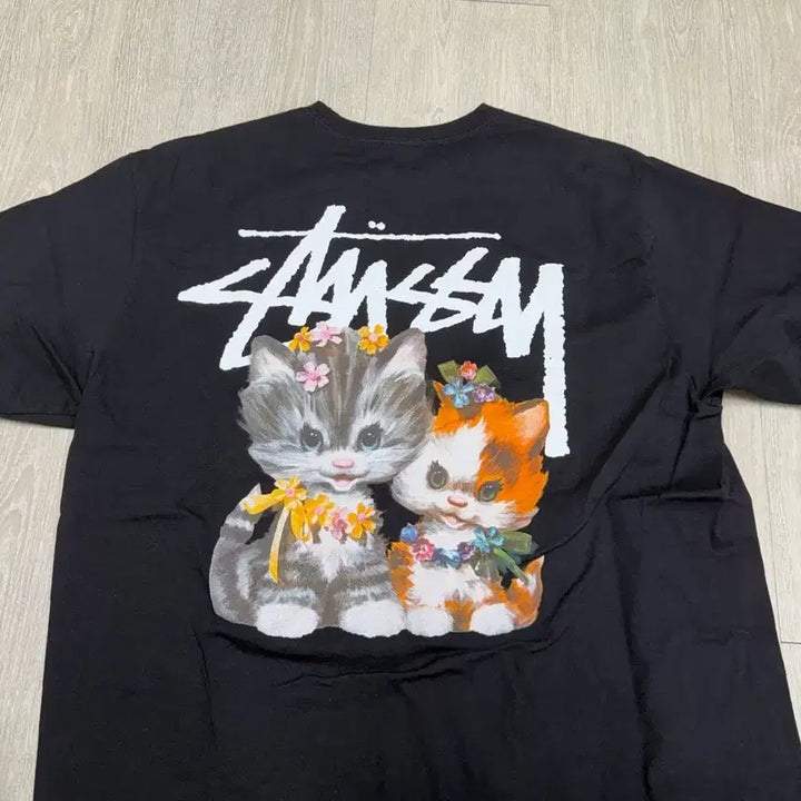 [BUNJANG] Stussy Kitten Black T-Shirt / 스투시 키튼 블랙 티셔츠 반팔 Stussy  L