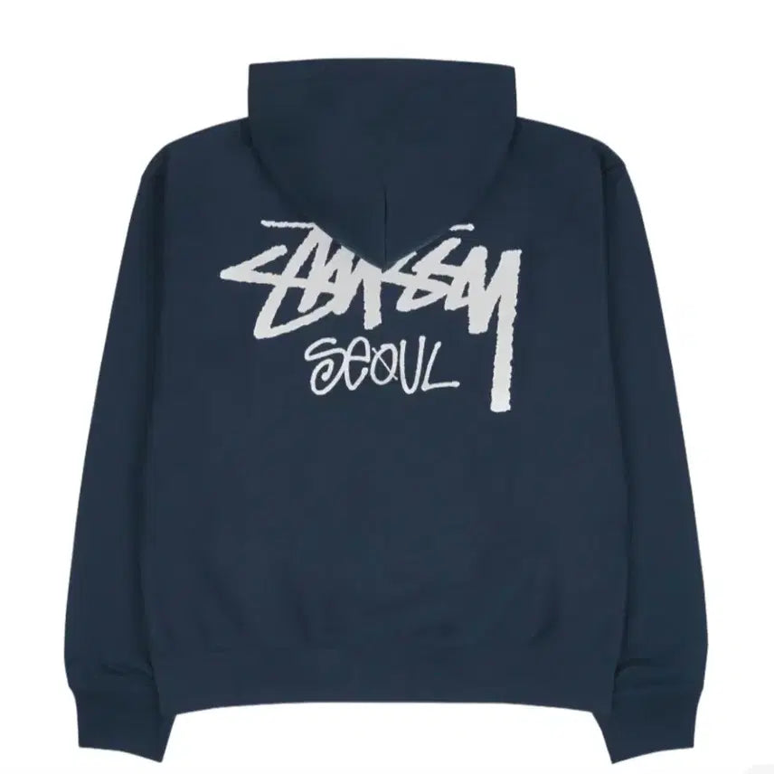 [BUNJANG] Stüssy Seoul Navy Hoodie XL / 스투시 서울 후드 네이비 XL 새제품