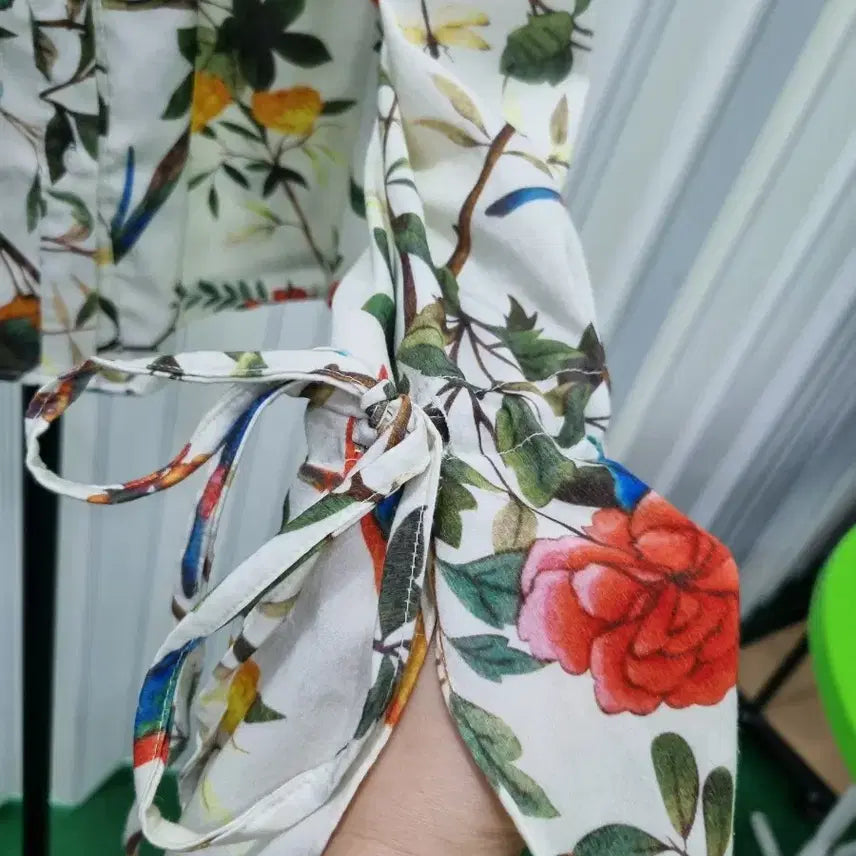 [BUNJANG] DINT Flower/Bird Printing Blouse Shirt / DINT  플라워/버드 프린팅 블라우스 셔츠