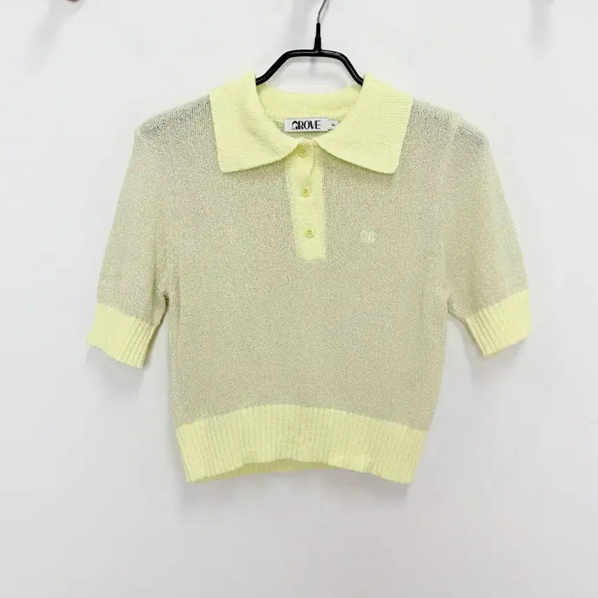 [BUNJANG] Grove Boucle Short Sleeve Knit - Yellow / 그로브 부클 반팔니트 - 옐로우