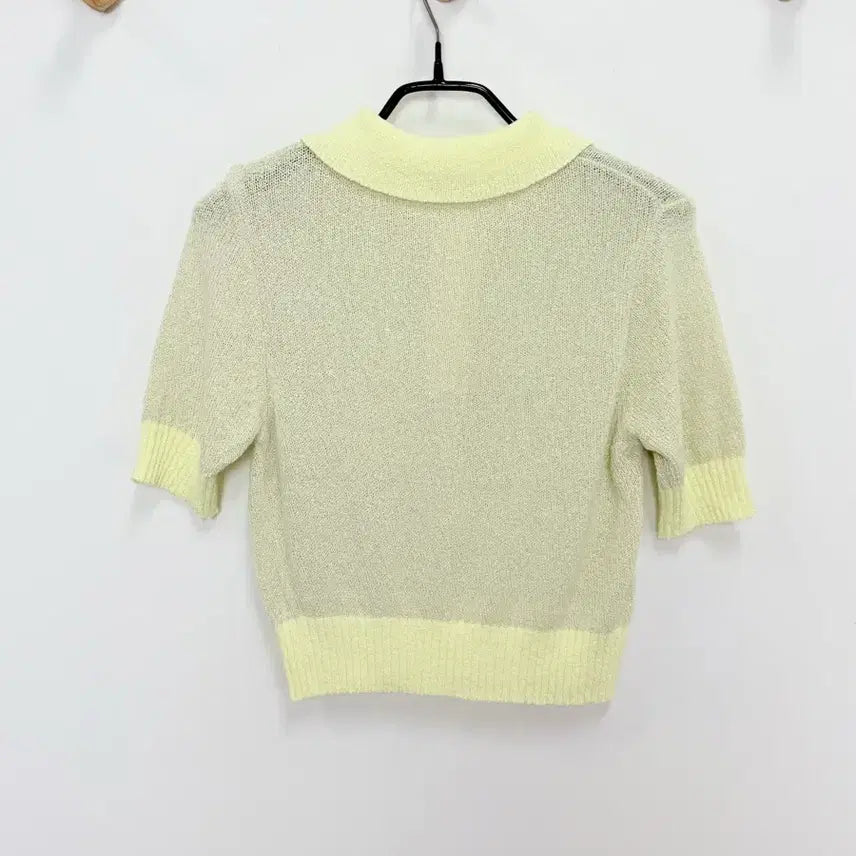 [BUNJANG] Grove Boucle Short Sleeve Knit - Yellow / 그로브 부클 반팔니트 - 옐로우