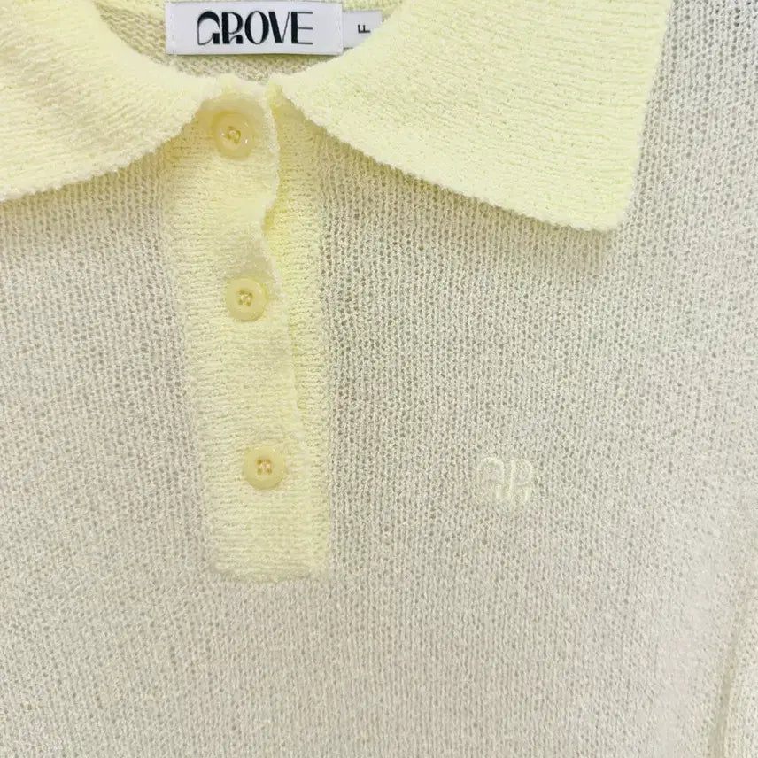 [BUNJANG] Grove Boucle Short Sleeve Knit - Yellow / 그로브 부클 반팔니트 - 옐로우