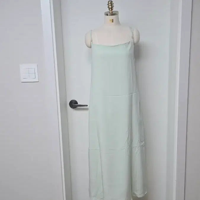 [BUNJANG] Mint Long Slip Dress / 민트색 롱 슬립 원피스