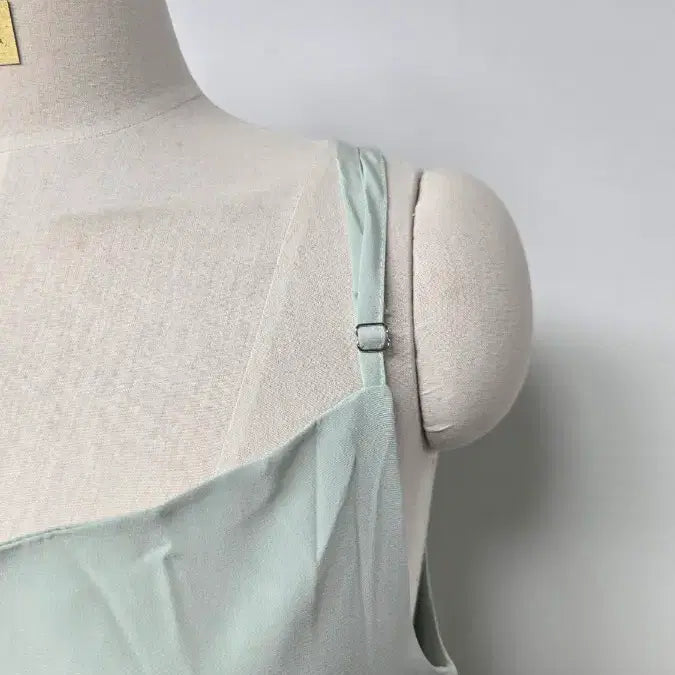 [BUNJANG] Mint Long Slip Dress / 민트색 롱 슬립 원피스