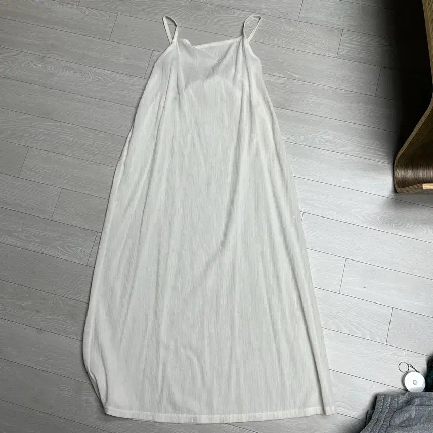 [BUNJANG] White Long Slip Layered Dress / 무료배송 보세 화이트 롱 슬립 레이어드 드레스 원피스