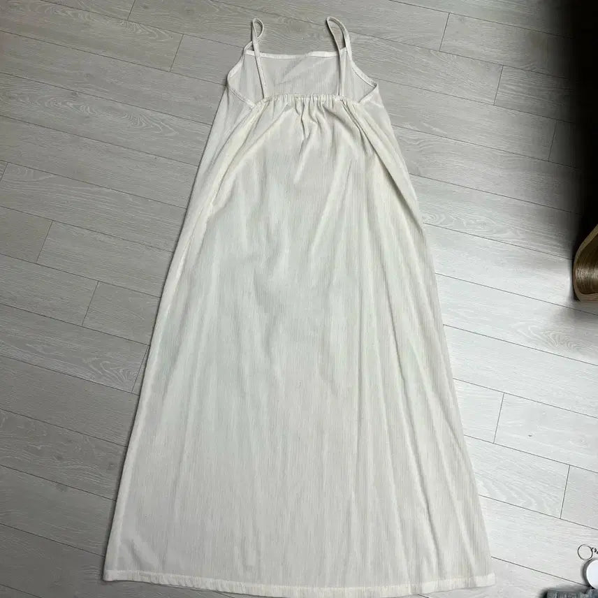 [BUNJANG] White Long Slip Layered Dress / 무료배송 보세 화이트 롱 슬립 레이어드 드레스 원피스