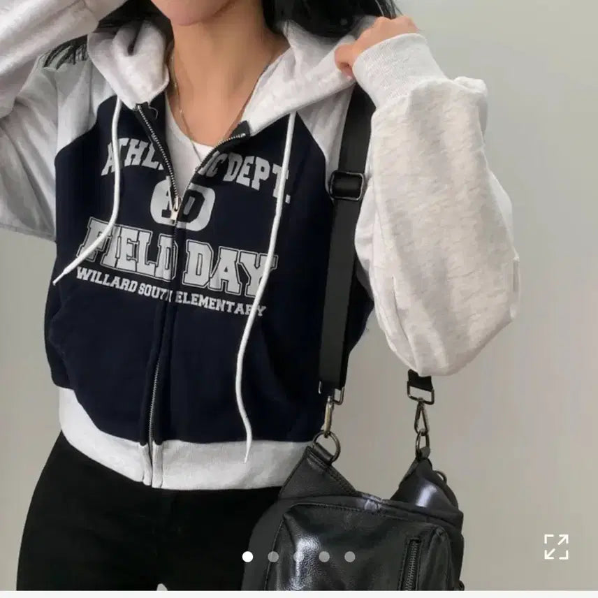 [BUNJANG] Cropped Hoodie Zip-Up / 크롭 후드집업