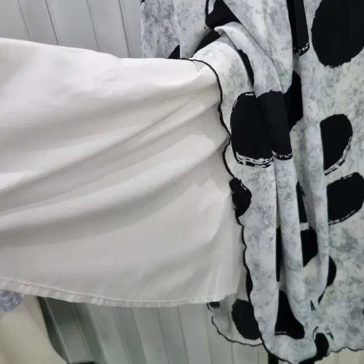 [BUNJANG] Polka Dot Pattern Long Skirt / 땡땡이 패턴 롱 스커트