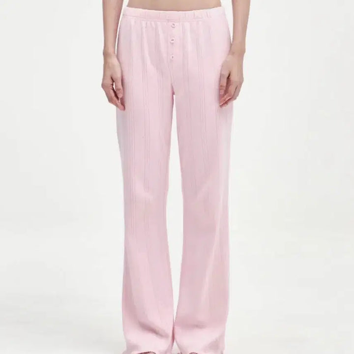 [BUNJANG] Yuhee Eyelet Bootcut Pants Pink / 유희 아일렛 부츠컷 팬츠 핑크