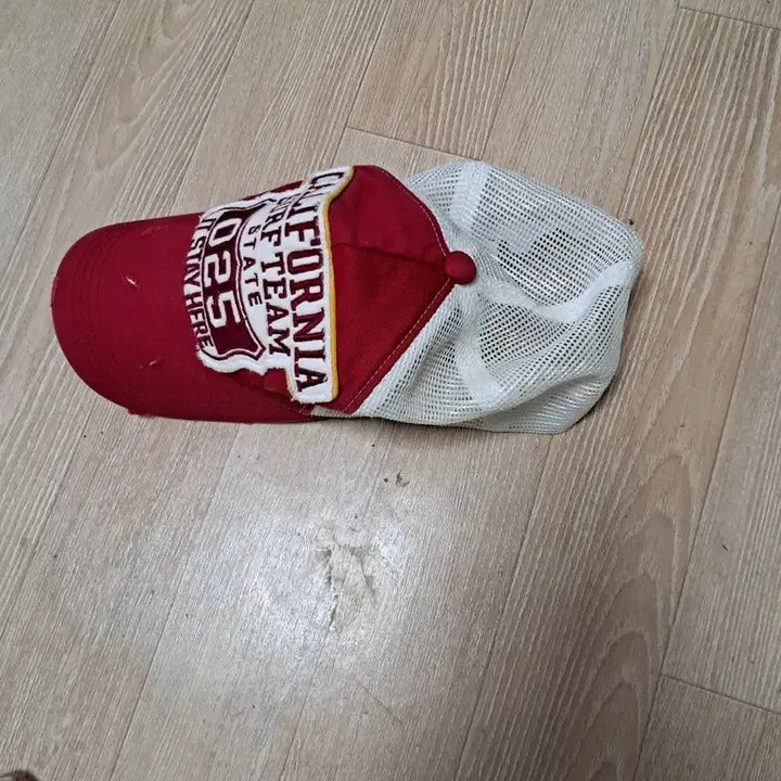 [BUNJANG] California Surf Team Cap Hat Red / 캘리포니아 서프팀 캡 모자 레드