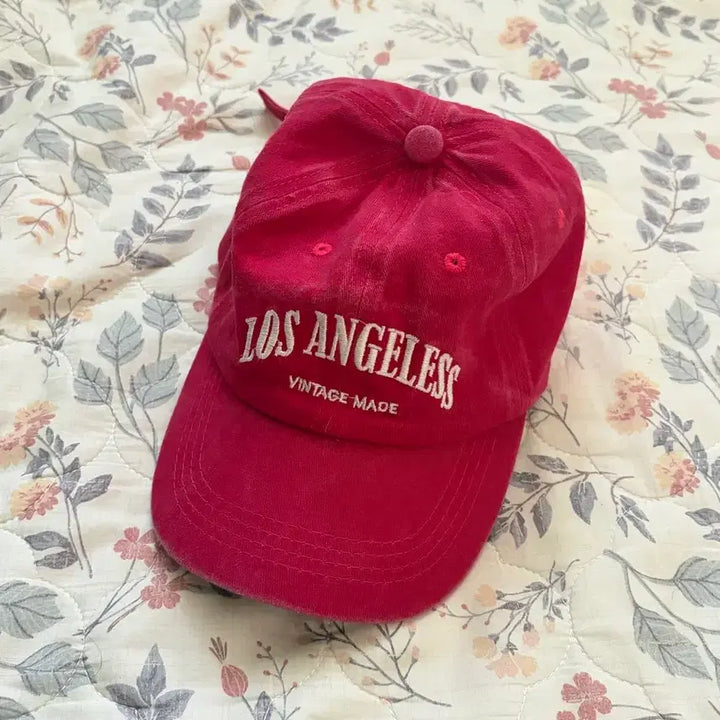[BUNJANG] Los Angeles Vintage Ball Cap Red/Pink / Los Angeles 빈티지 볼캡 레드 핑크