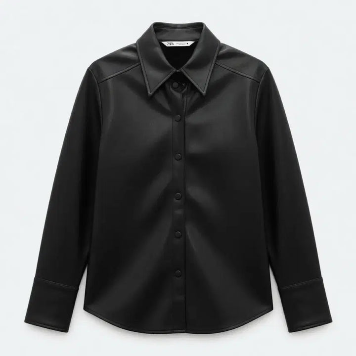 [BUNJANG] Zara Leather Shirt / [L] ZARA 자라 레더 셔츠