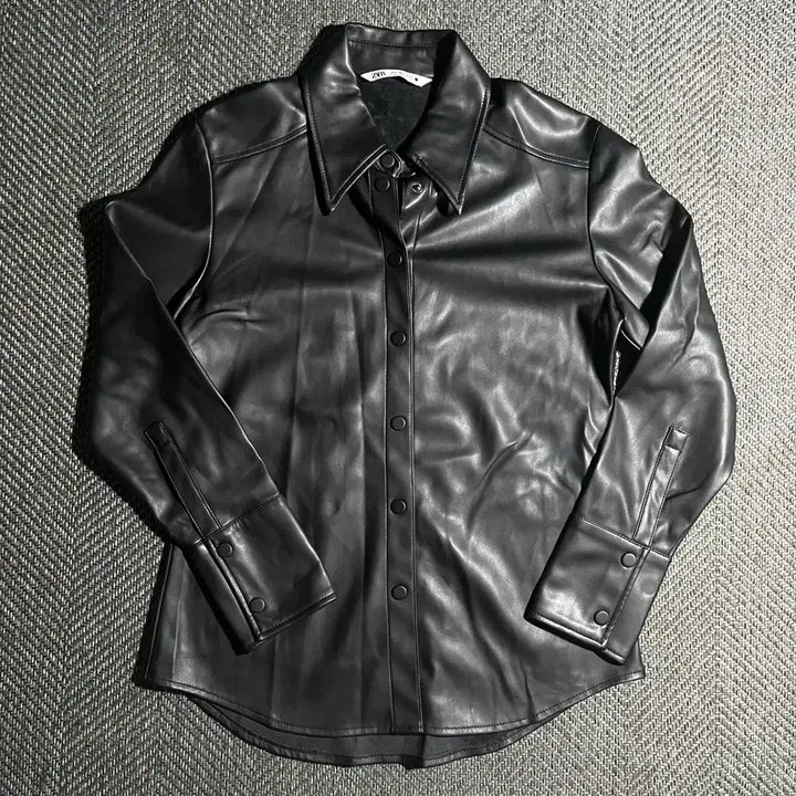 [BUNJANG] Zara Leather Shirt / [L] ZARA 자라 레더 셔츠