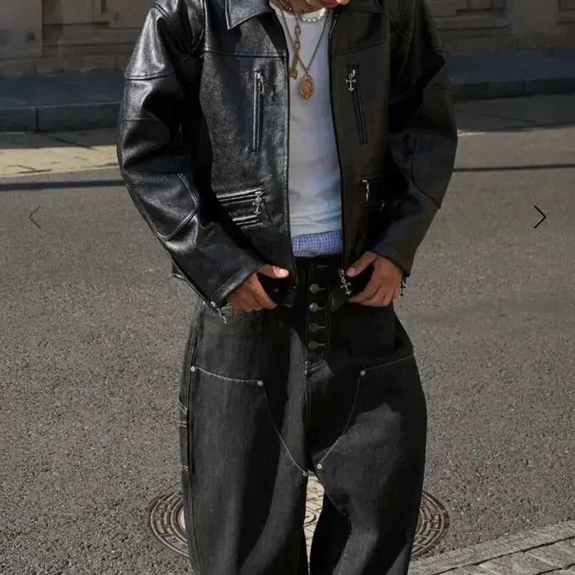 [BUNJANG] Steepc Leather Jacket / Steepc 레더 자켓