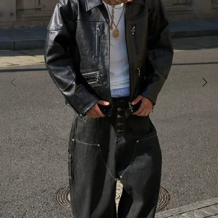 [BUNJANG] Steepc Leather Jacket / Steepc 레더 자켓