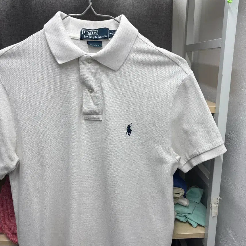 [BUNJANG] Polo Ralph Lauren White Short Sleeve Polo Shirt / 폴로 랄프로렌 화이트 반팔 카라티