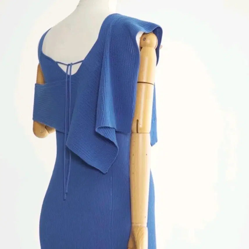 [BUNJANG] Time Knit Dress with Scarf and Strap / 타임 _ [size: 55]   머플러 세트인 &amp; 스트랩  니트 원피스