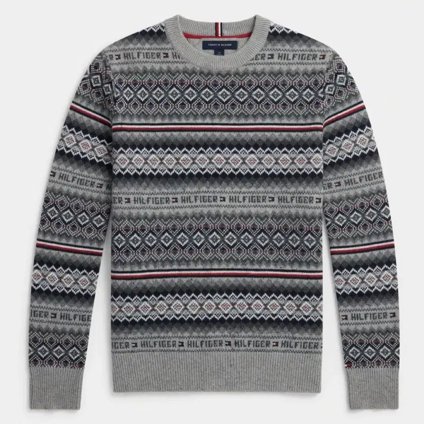 [BUNJANG] Tommy Hilfiger Wool Cotton Pattern Knit Sweater (Size S) / [S] TOMMY HILFIGER 타미힐피거 울 코튼 패턴 니트
