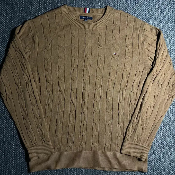 [BUNJANG] Tommy Hilfiger Cable Knit Cotton Sweater XL / [XL] TOMMY HILFIGER 타미힐피거 꽈배기 코튼 니트
