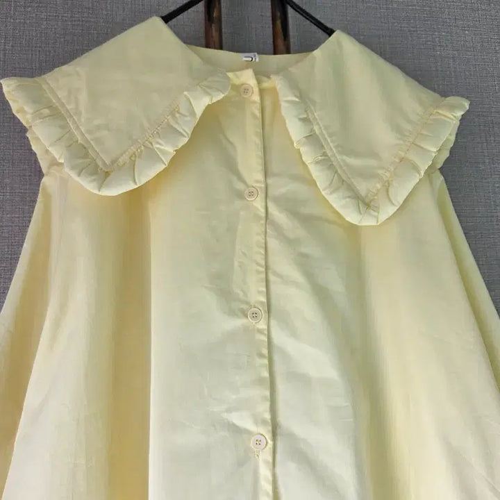 [BUNJANG] Yellow Oversized Big Collar Midi Dress / 노랑 빅카라 박시언발롱원피스