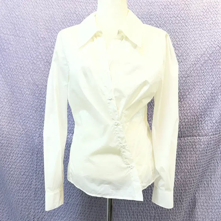 [BUNJANG] OBZEE Archive White Wrap Shirt Blouse / 네고사절 한섬 오브제 OBZEE 아카이브 화이트 랩 셔츠 블라우스