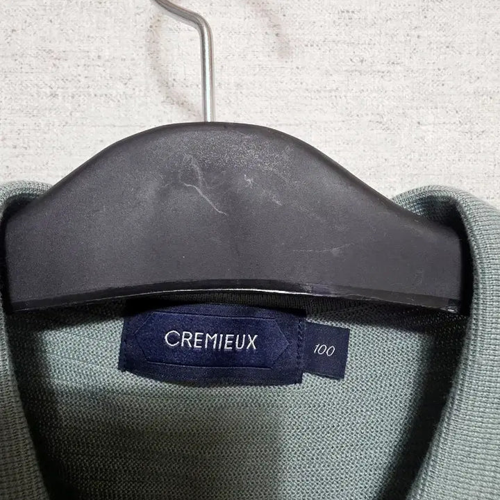 [BUNJANG] Cremieux Two-Tone Short-Sleeve Knit Polo Shirt / 크레뮤 반팔 카라 니트 투톤 100