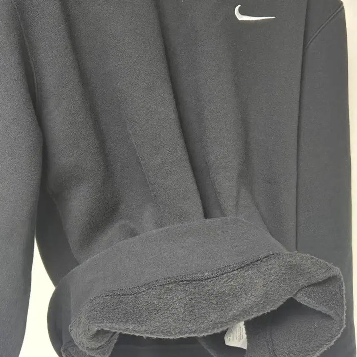 [BUNJANG] Nike Swoosh Fleece Sweatshirt Black / 나이키 스우시 블랙 기모맨투맨