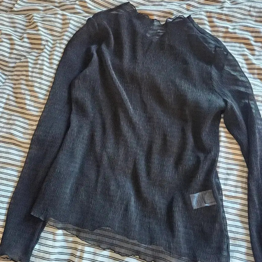 [BUNJANG] Sheer Pleated Blouse (Individual Pricing) / 3종 시스루 주름 블라우스 개별 가격