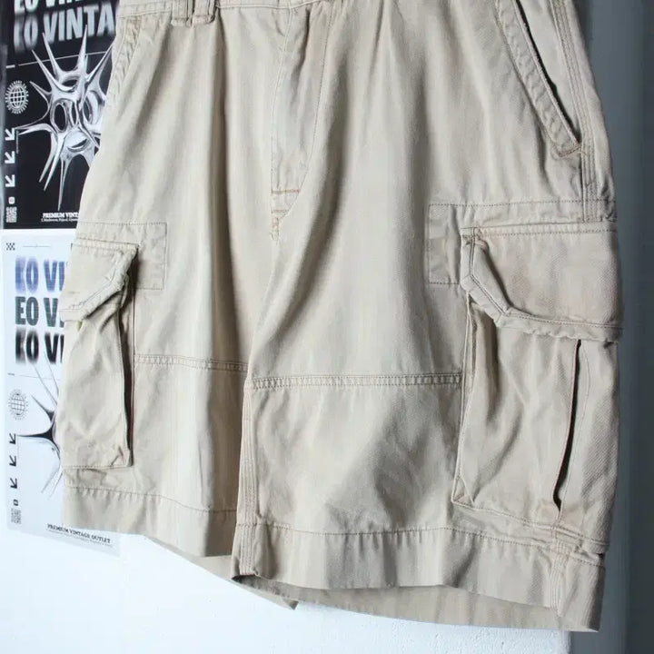 [BUNJANG] Polo Ralph Lauren Cargo Pants Beige Cotton XL / (XL) 폴로 랄프로렌 반바지 팬츠 카고 베이지 면 올드스쿨-257A