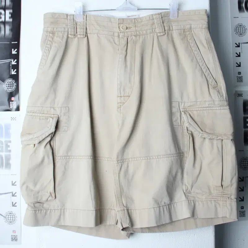 [BUNJANG] Polo Ralph Lauren Cargo Pants Beige Cotton XL / (XL) 폴로 랄프로렌 반바지 팬츠 카고 베이지 면 올드스쿨-257A