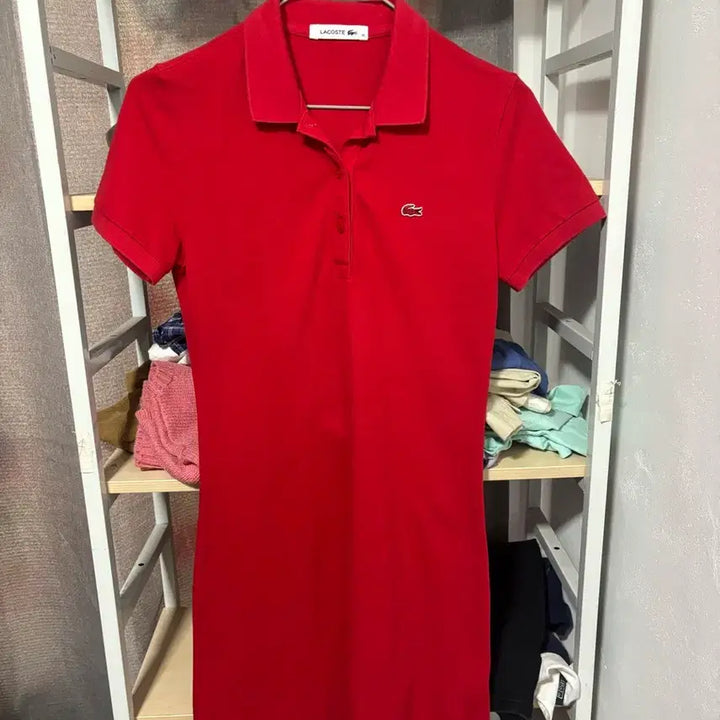 [BUNJANG] Lacoste Red Dress Size 36 / 라코스테  레드 36사이즈 원피스
