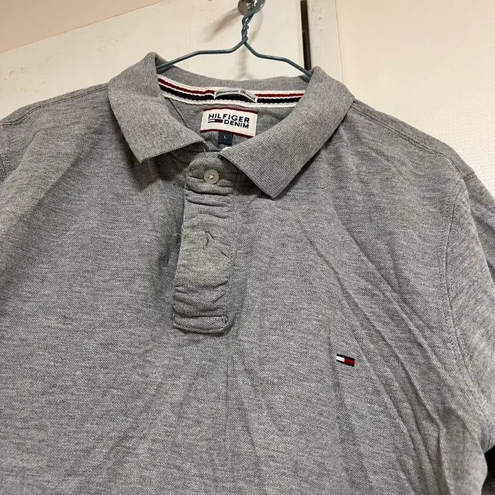[BUNJANG] Tommy Hilfiger Denim Grey Short Sleeve Polo T-Shirt L / 타미힐피거 데님 그레이 반팔 카라티