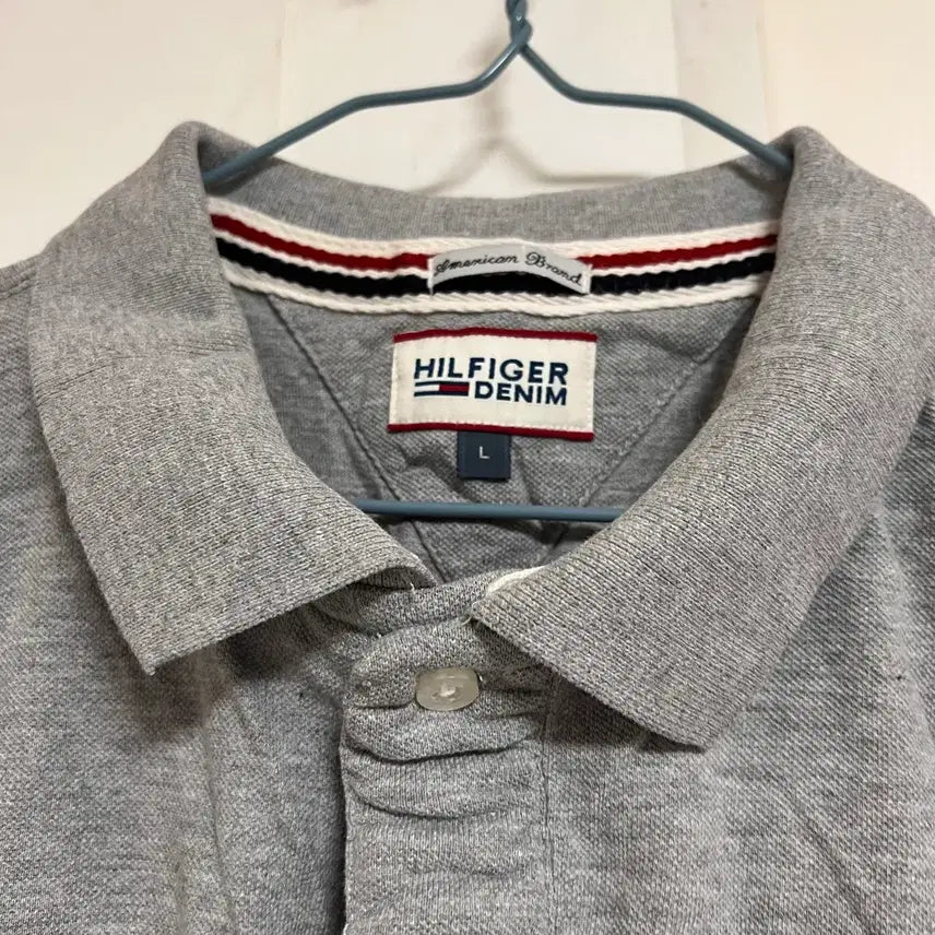 [BUNJANG] Tommy Hilfiger Denim Grey Short Sleeve Polo T-Shirt L / 타미힐피거 데님 그레이 반팔 카라티