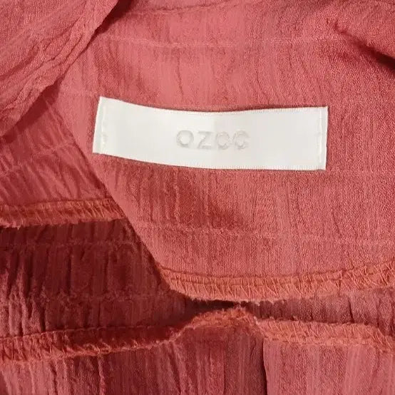 [BUNJANG] OZOC Ribbon Short Sleeve Blouse Coral Pink / OZOC 리본블라우스 코랄 핑크 반팔 블라우스