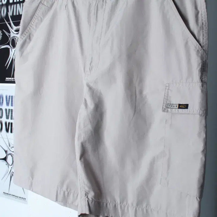 [BUNJANG] Vans Beige 90s Style Poly Shorts (2XL) / (2XL) 반스 반바지 팬츠 빅사이즈 90S 년대 베이지 폴리-257D