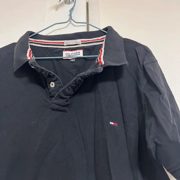 [BUNJANG] Tommy Hilfiger Black Short Sleeve Polo T-Shirt L / 타미힐피거 블랙 반팔 카라티 L