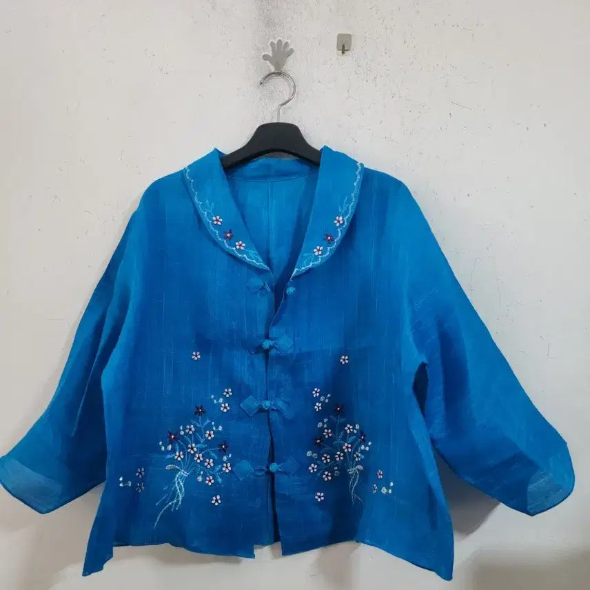 [BUNJANG] Ramie Embroidered Jogori / 모시자수저고리