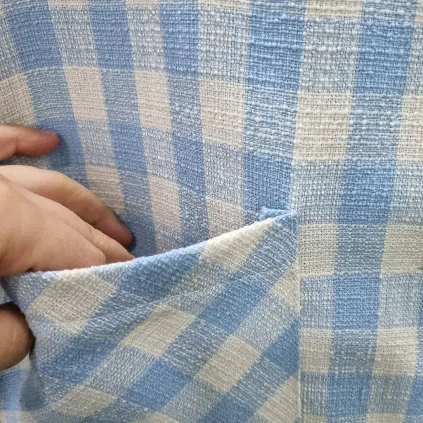 [BUNJANG] Check Pattern Short Sleeve Tweed Jacket / 체크 반팔 트위드 자켓
