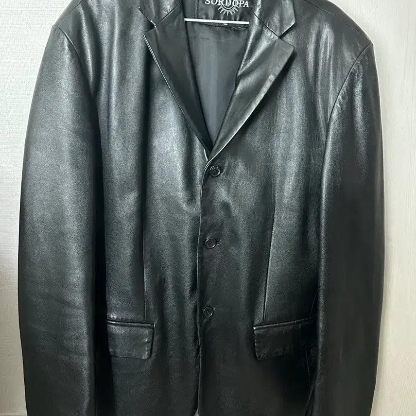 [BUNJANG] SORDOPA Black Leather Jacket (Size 105) / SORDOPA 블랙 가죽 자켓 105