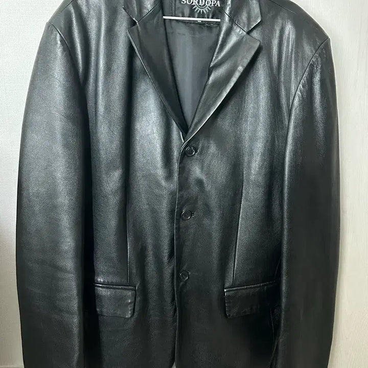 [BUNJANG] SORDOPA Black Leather Jacket (Size 105) / SORDOPA 블랙 가죽 자켓 105