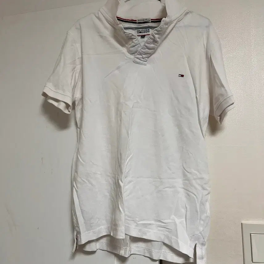 [BUNJANG] Tommy Hilfiger Denim White Short-Sleeve Polo T-Shirt Size M / 힐피거 데님 화이트 반팔 카라티 M