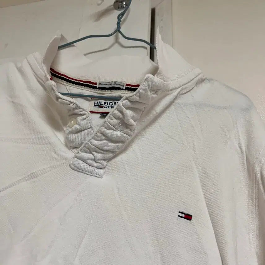 [BUNJANG] Tommy Hilfiger Denim White Short-Sleeve Polo T-Shirt Size M / 힐피거 데님 화이트 반팔 카라티 M