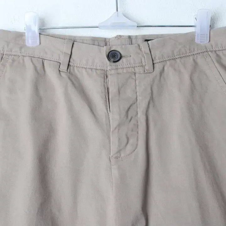 [BUNJANG] All Saints Beige Cotton Plain Shorts / (S-M) 올세인츠 반바지 팬츠 베이지 면 무지-2582