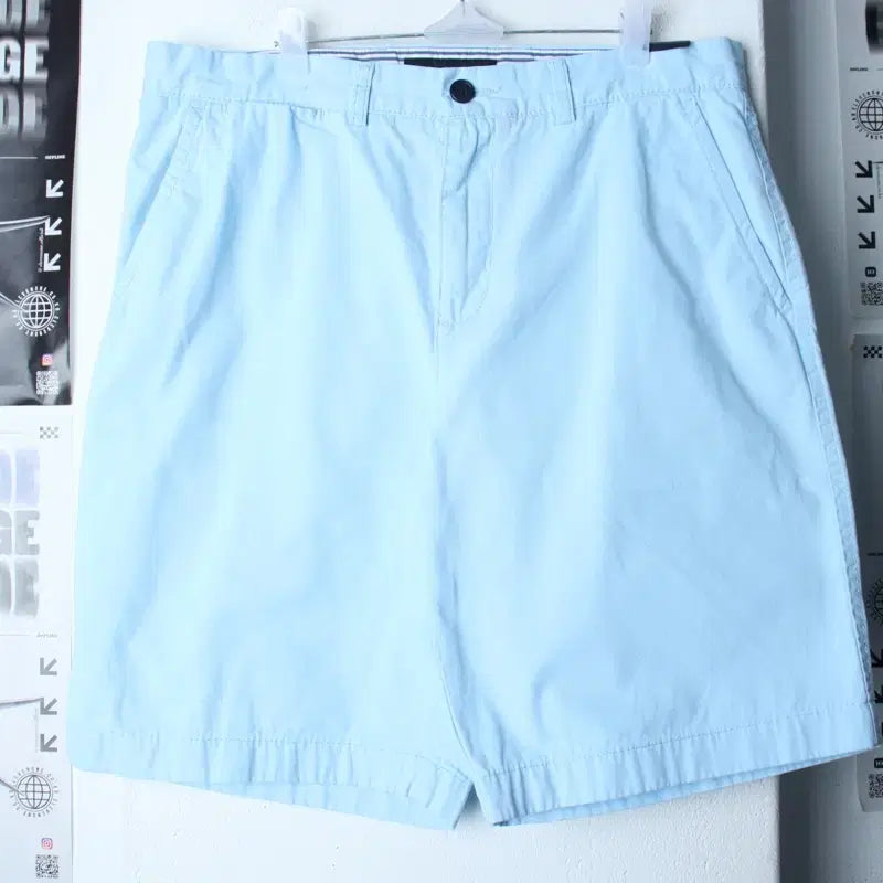 [BUNJANG] Tommy Hilfiger Big Size Chino Shorts - Light Blue (XL-2XL) / (XL-2XL) 타미힐피거 반바지 팬츠 빅사이즈 연블루 치노-2584