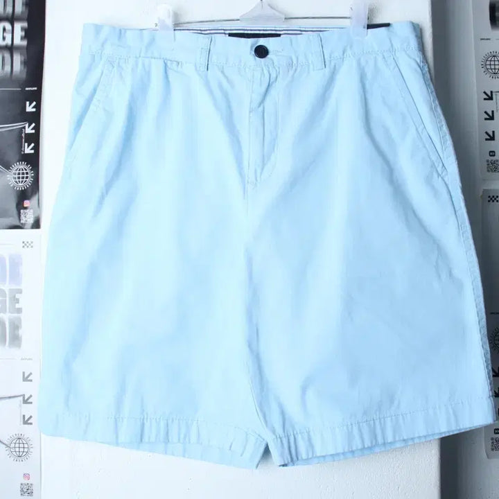 [BUNJANG] Tommy Hilfiger Big Size Chino Shorts - Light Blue (XL-2XL) / (XL-2XL) 타미힐피거 반바지 팬츠 빅사이즈 연블루 치노-2584