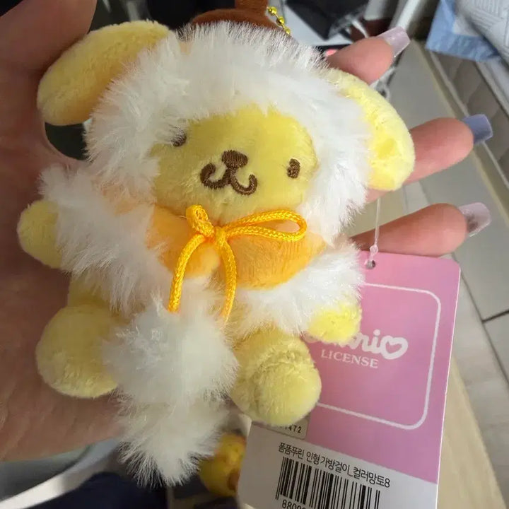 [BUNJANG] Sanrio Pompompurin Plush Charm Bag Accessory / 산리오 폼폼푸린 인형 키링 가방걸이