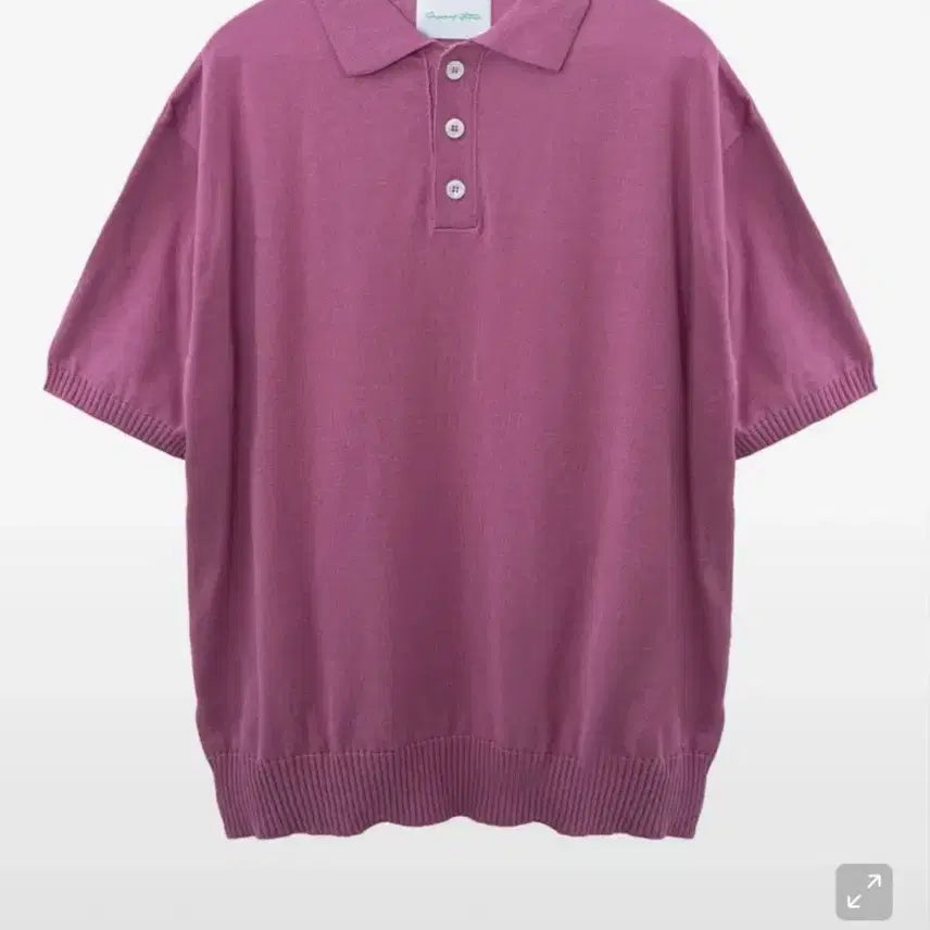 [BUNJANG] Preserved Station Short Sleeve Knit Polo Shirt Pink L / 프리저브드 스테이션 반팔 카라 니트 핑크 L 새상품