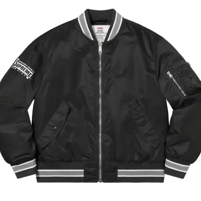[BUNJANG] Supreme Second To None MA-1 Jacket Black L / 슈프림 세컨드 투 논 MA-1 자켓 블랙 L사이즈