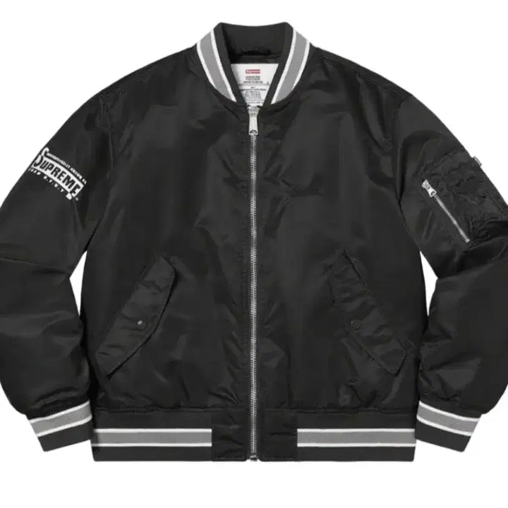 [BUNJANG] Supreme Second To None MA-1 Jacket Black L / 슈프림 세컨드 투 논 MA-1 자켓 블랙 L사이즈